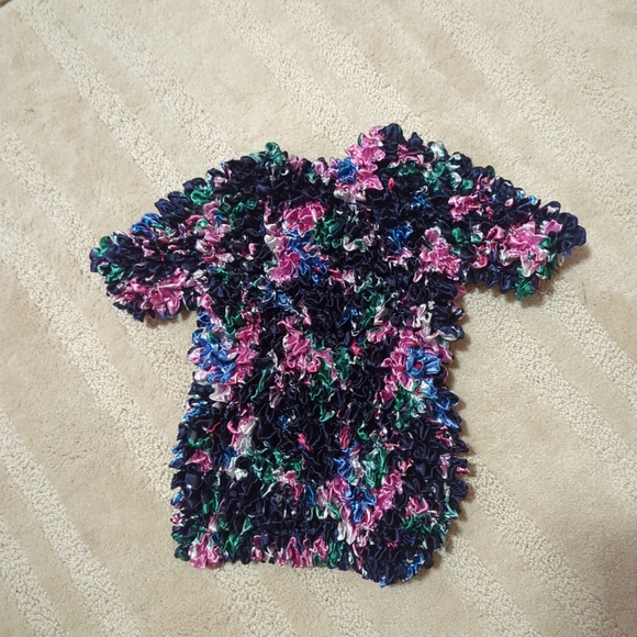 Crinkle Popcorn Shirt by FC Woman's One Size Fits Most  Fashion Blouse Shirt MC - Picture 9 of 14